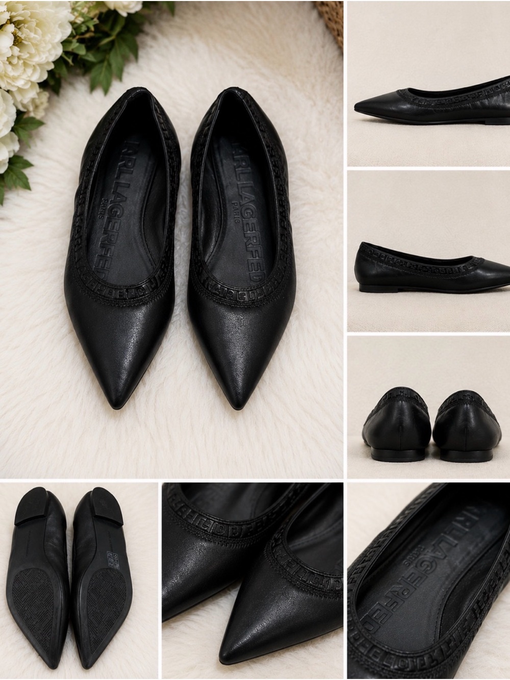 KARL LAGERFELD PARIS
Women's Vinette Pointed-Toe Ballet Flats